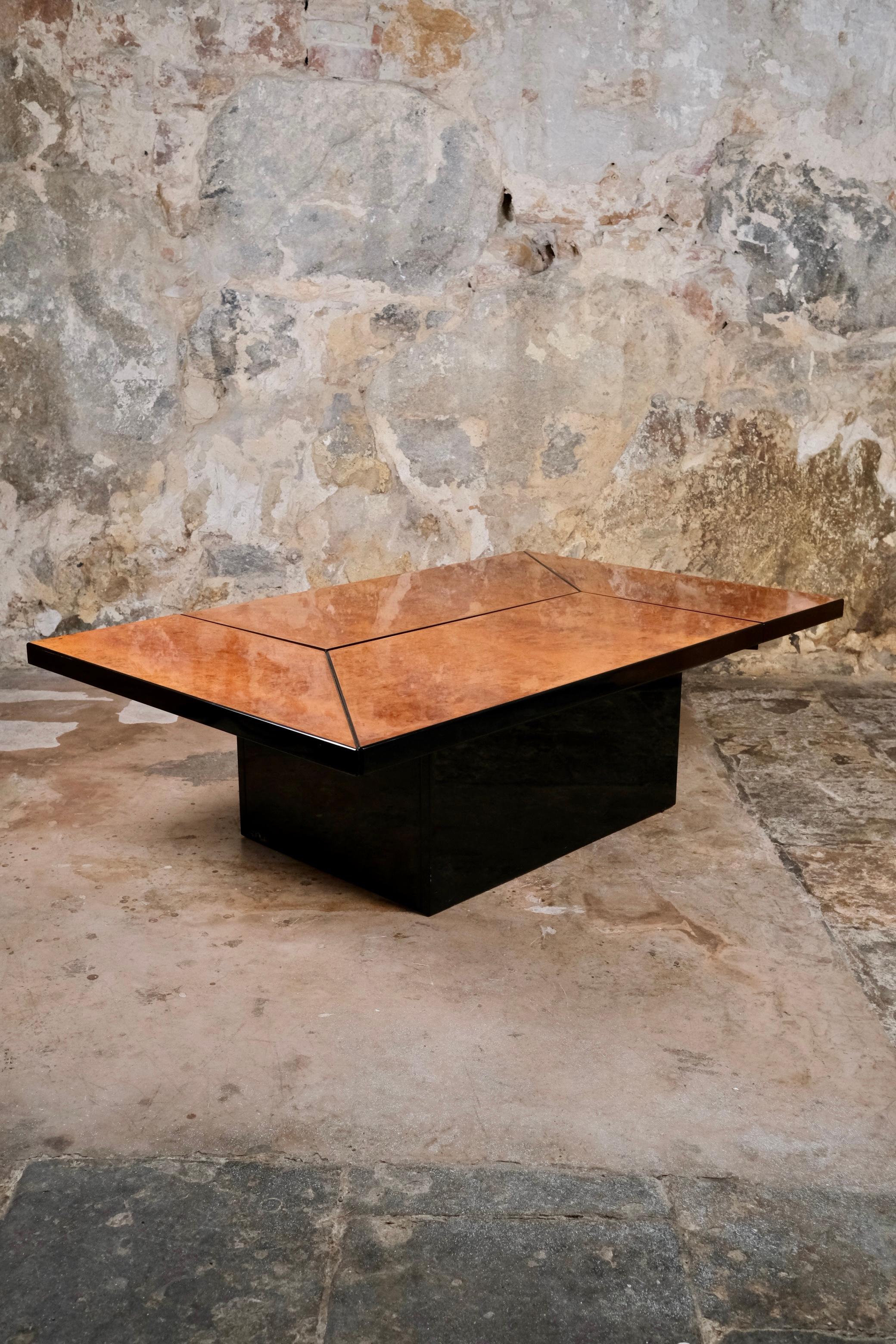 Fin du 20e siècle Table basse avec bar par Paul Michel pour Roche Bobois, France, années 1980