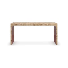 Burl Wood Console Table