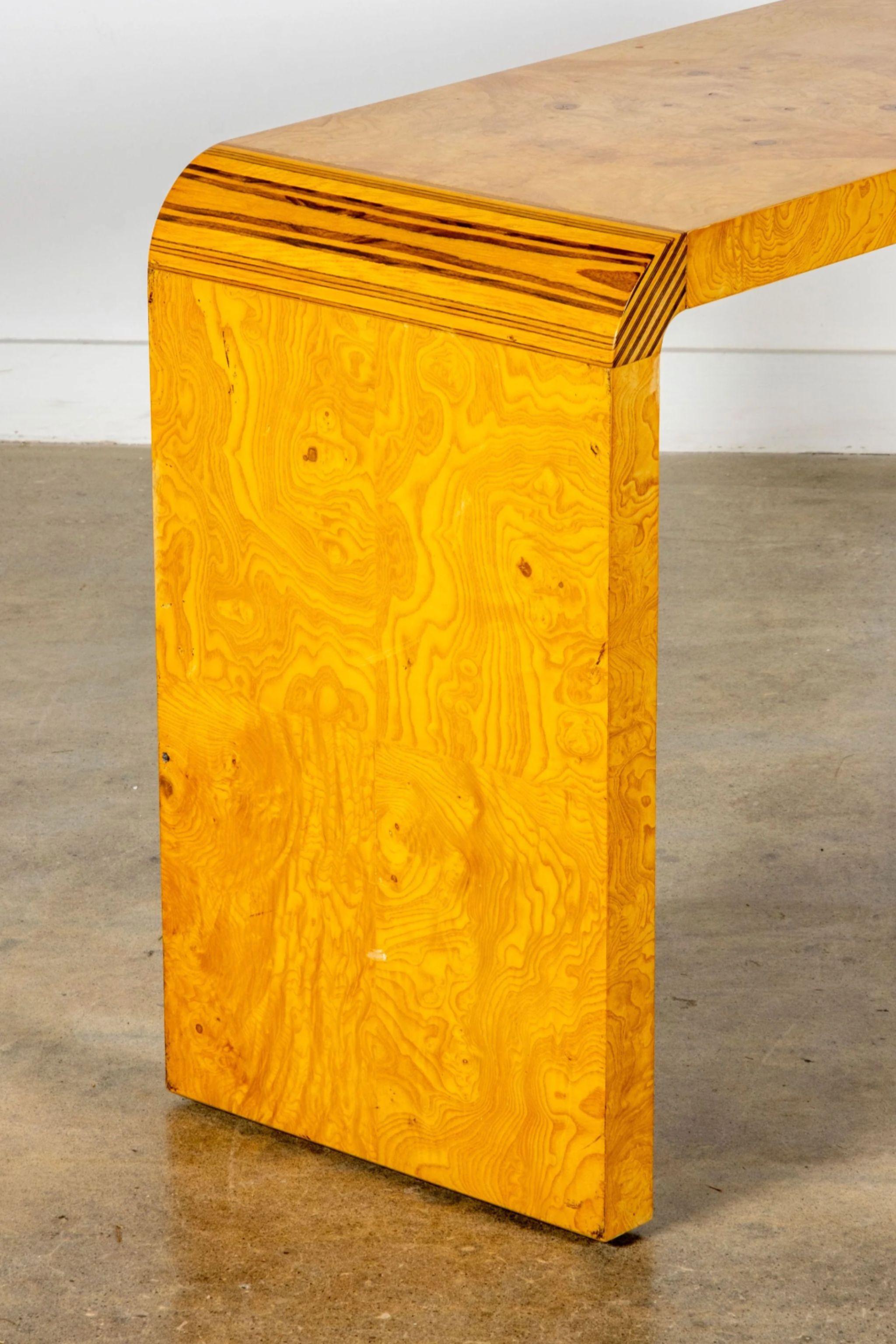 Burl Wood Console Table 1