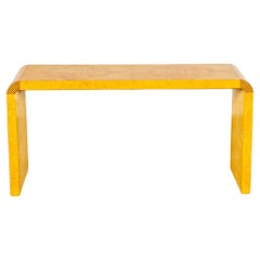 Burl Wood Console Table