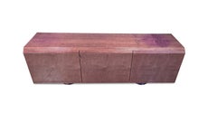 Burl wood credenza by Giovanni Offredi For Saporiti, 1970s