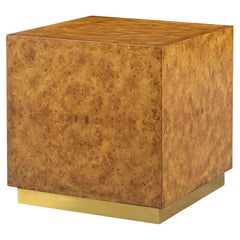 Burl Wood Cube Table