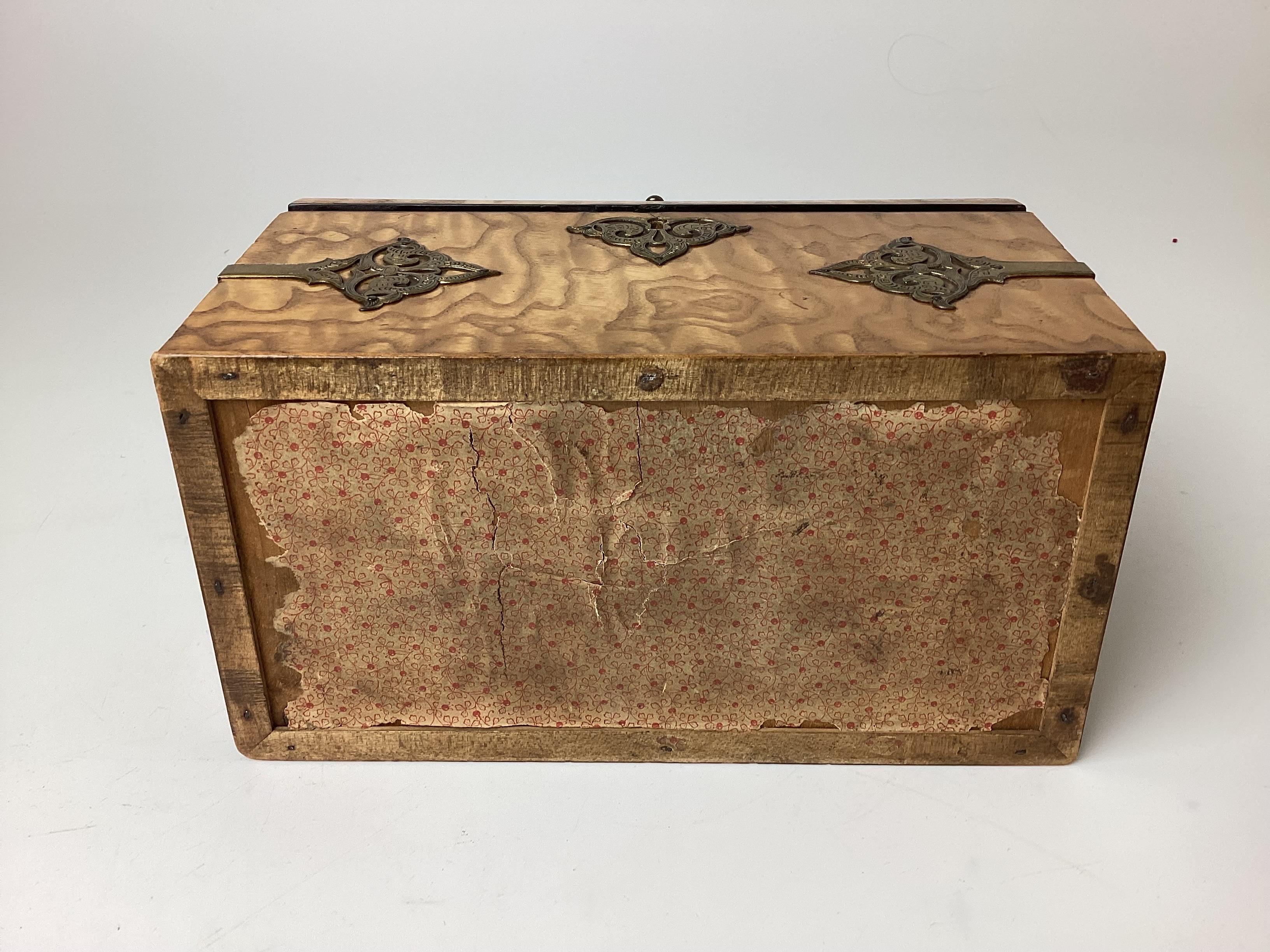 Burl Wood Dome Letter Writing Treasure Box For Sale 5