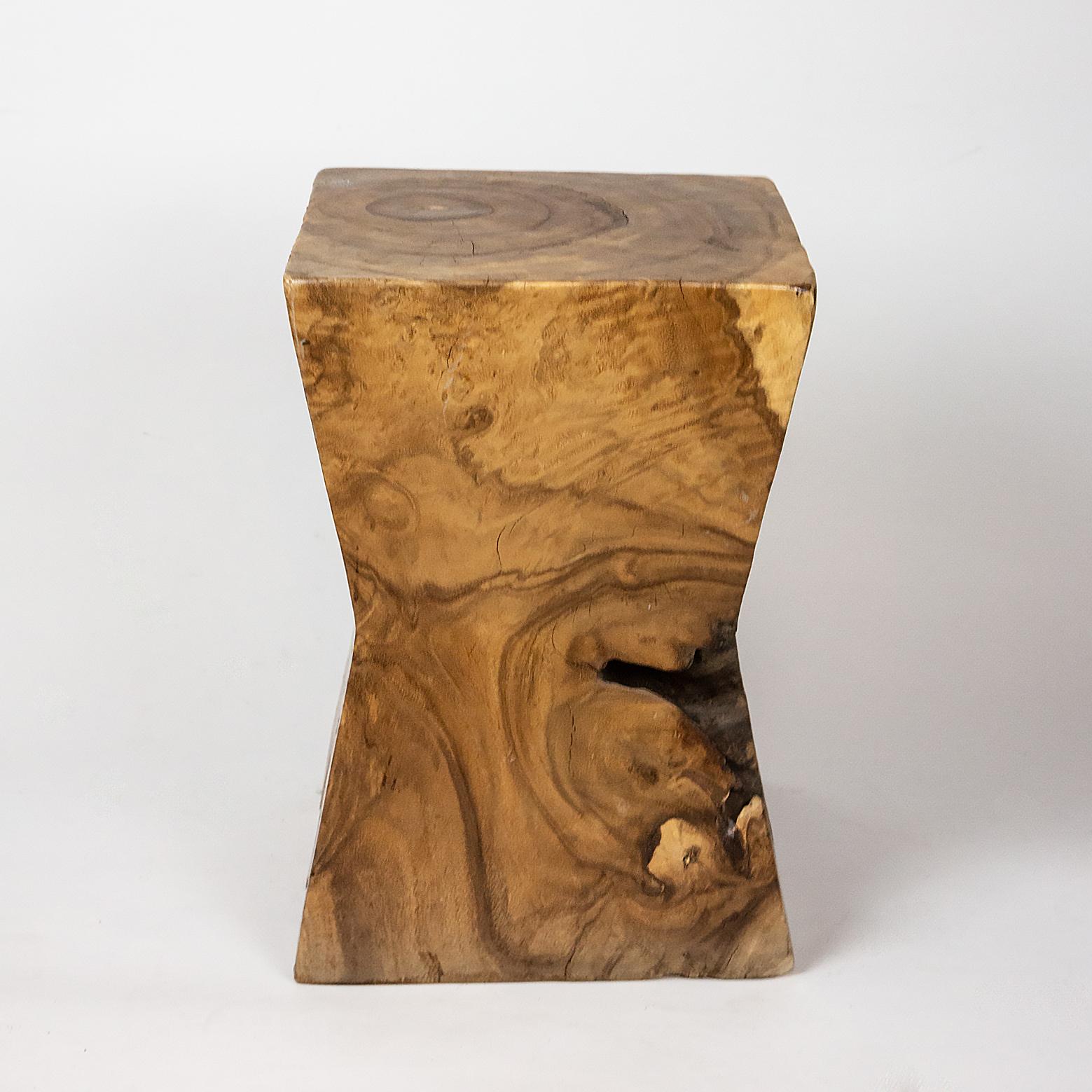 Burl Wood End Table or Stool In Good Condition In New York, NY