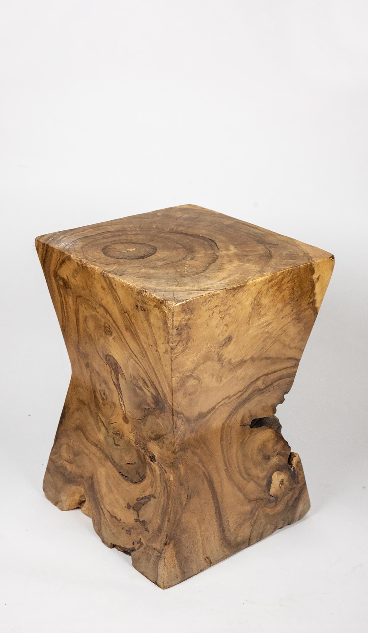 Burl Wood End Table or Stool 1