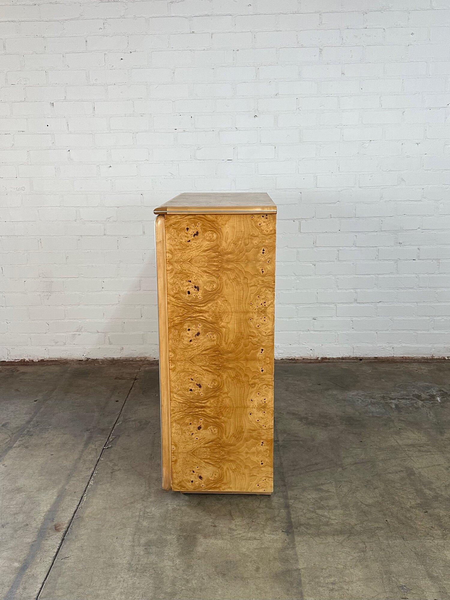 Burl Wood Highboy by Lane In Good Condition In Los Angeles, CA