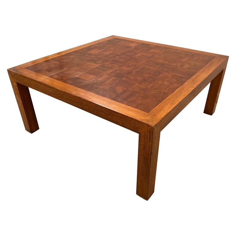 Burl Wood Inlay Coffee or Side Table by Drexel, US, circa 1950 For Sale