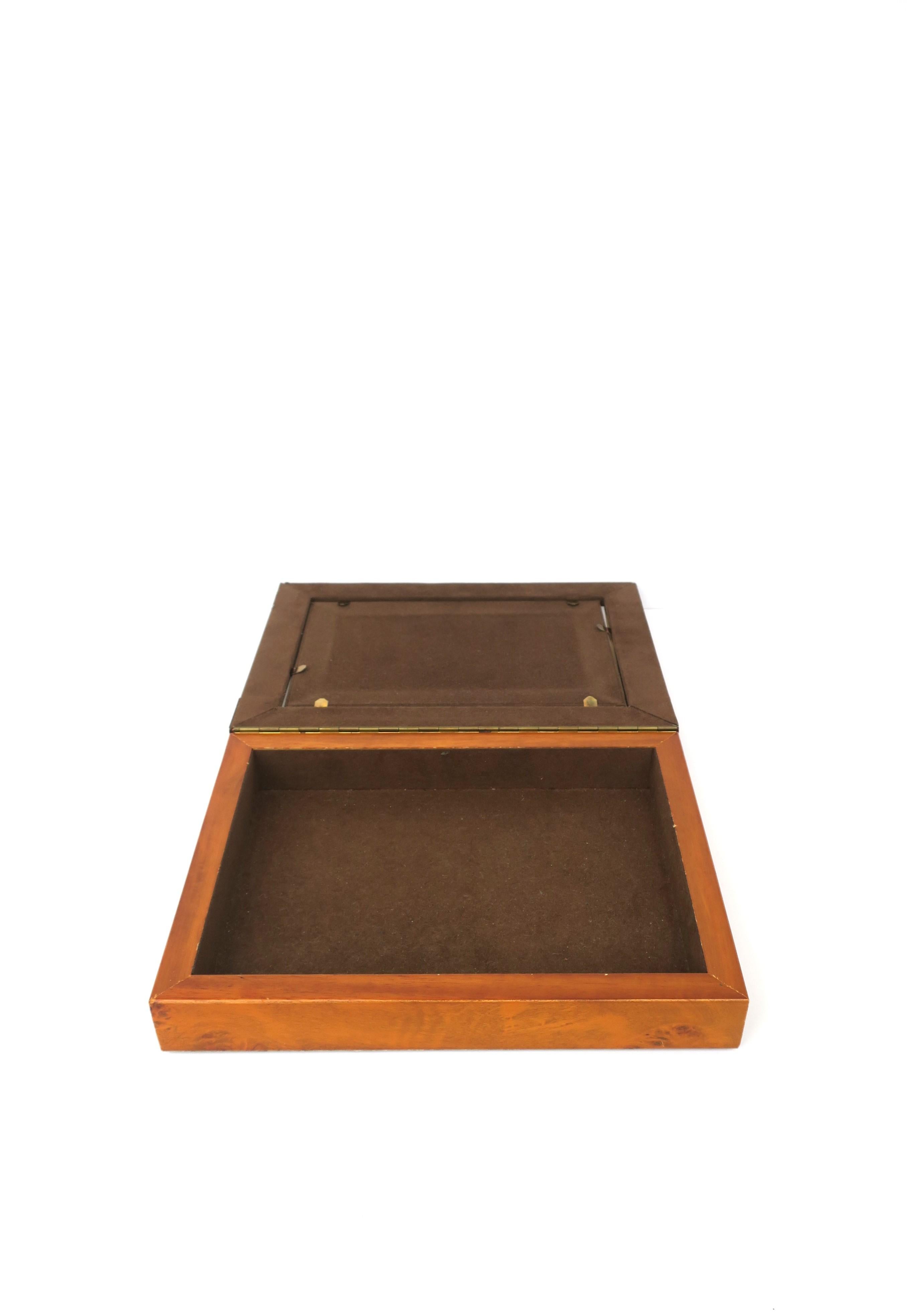 Burl Wood Jewelry Box and Picture Frame For Sale 4