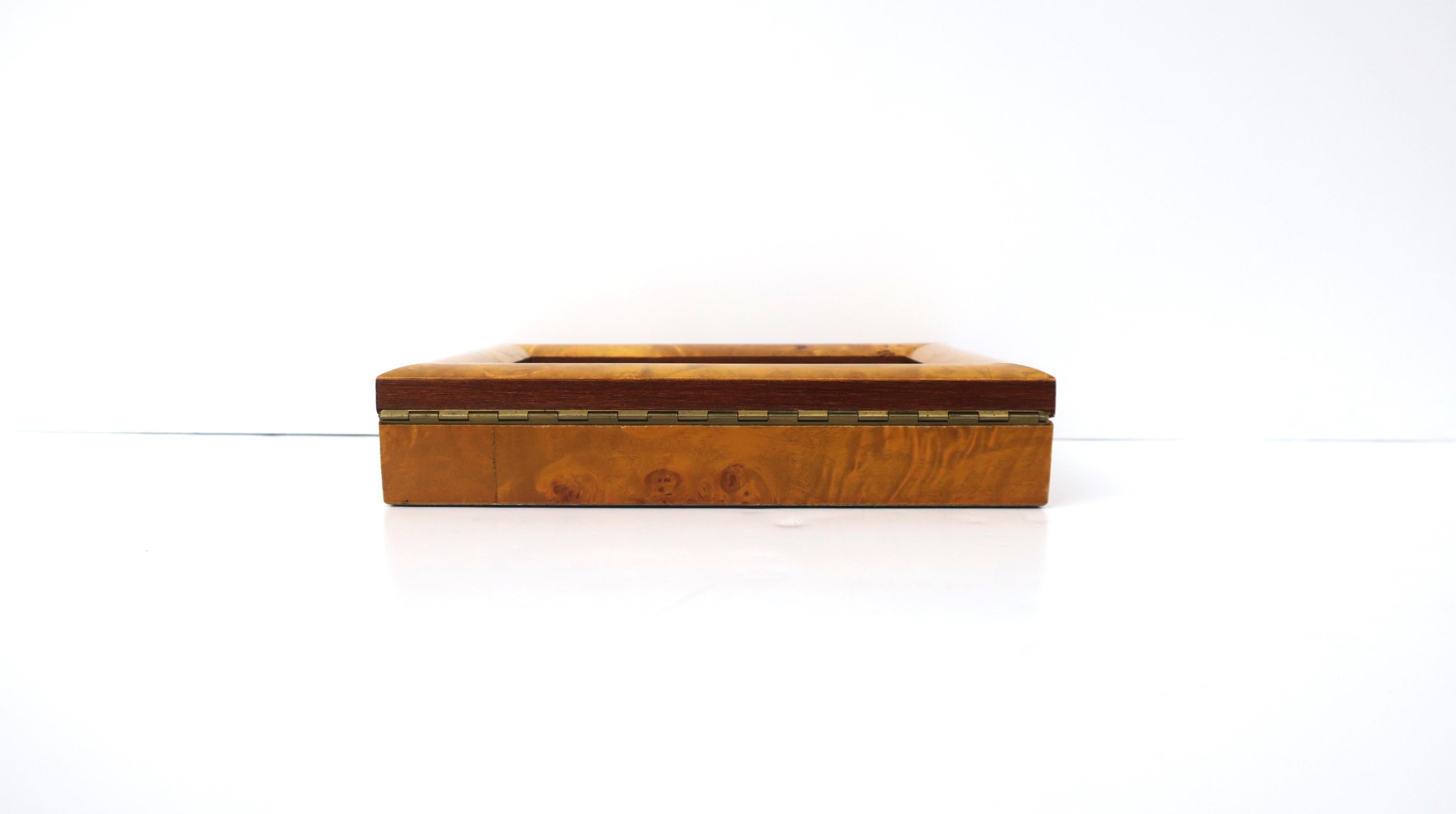Burl Wood Jewelry Box and Picture Frame For Sale 6