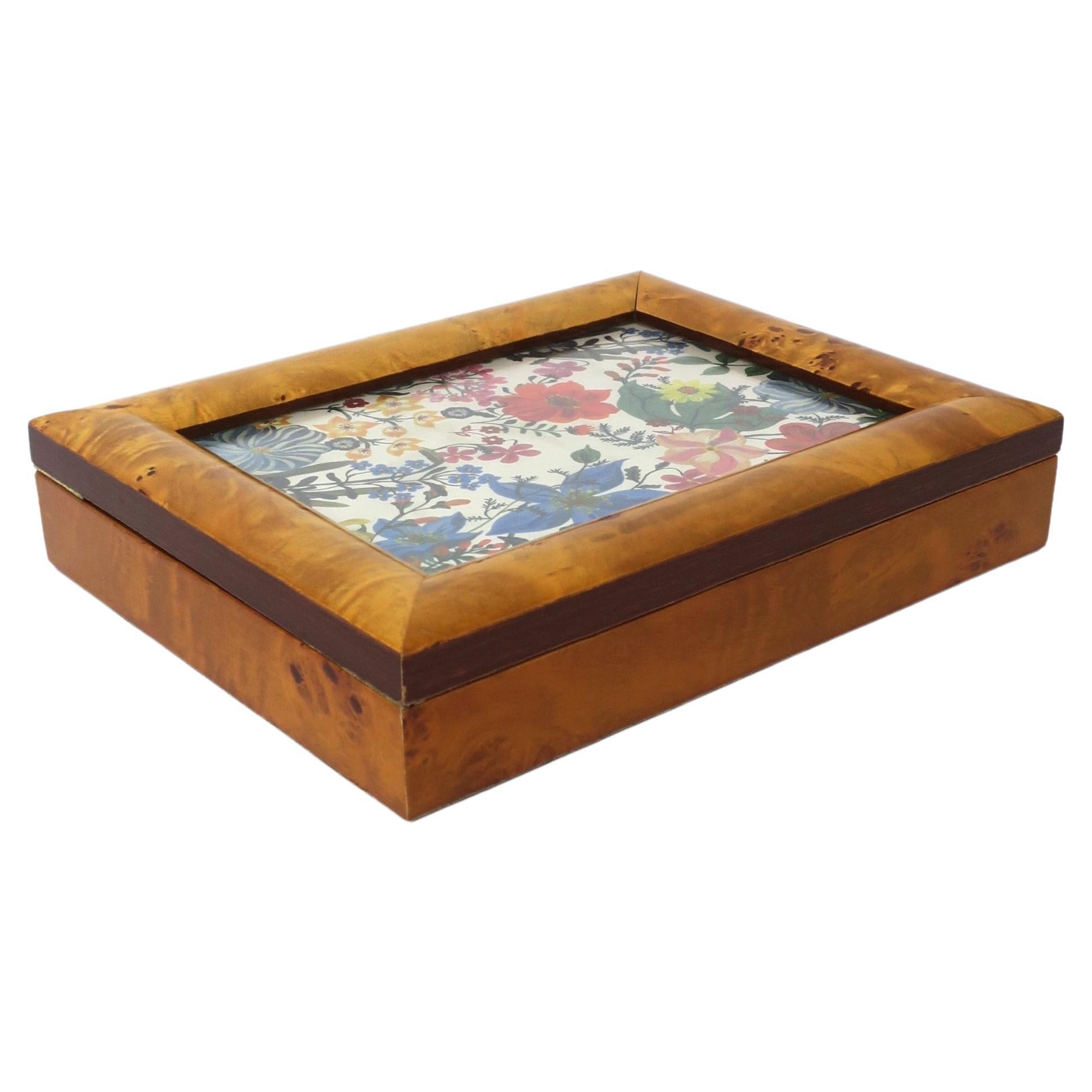 Burl Wood Jewelry Box and Picture Frame For Sale