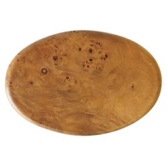 Burl Wood Jewelry Box with Vanity Mirror