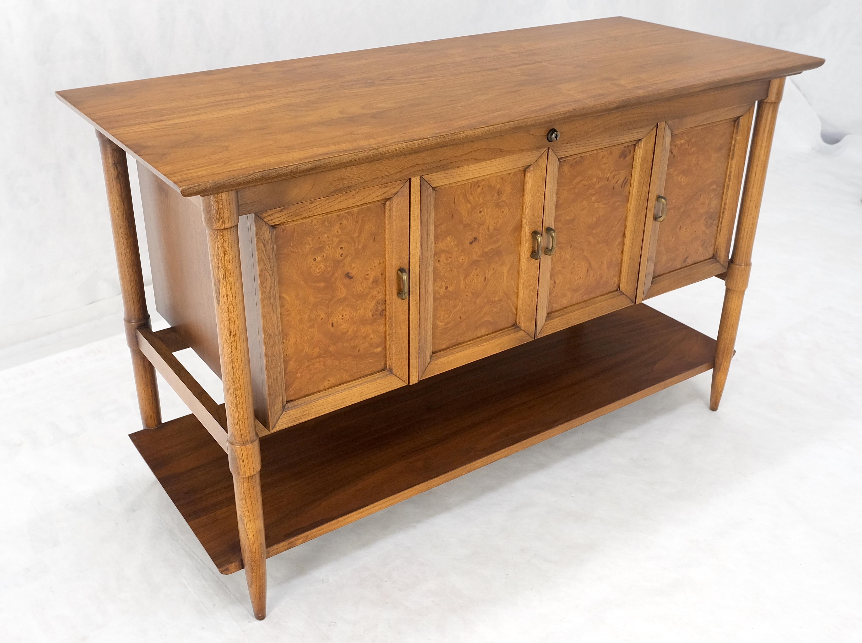 American Burl Wood Light Walnut Lift Top 