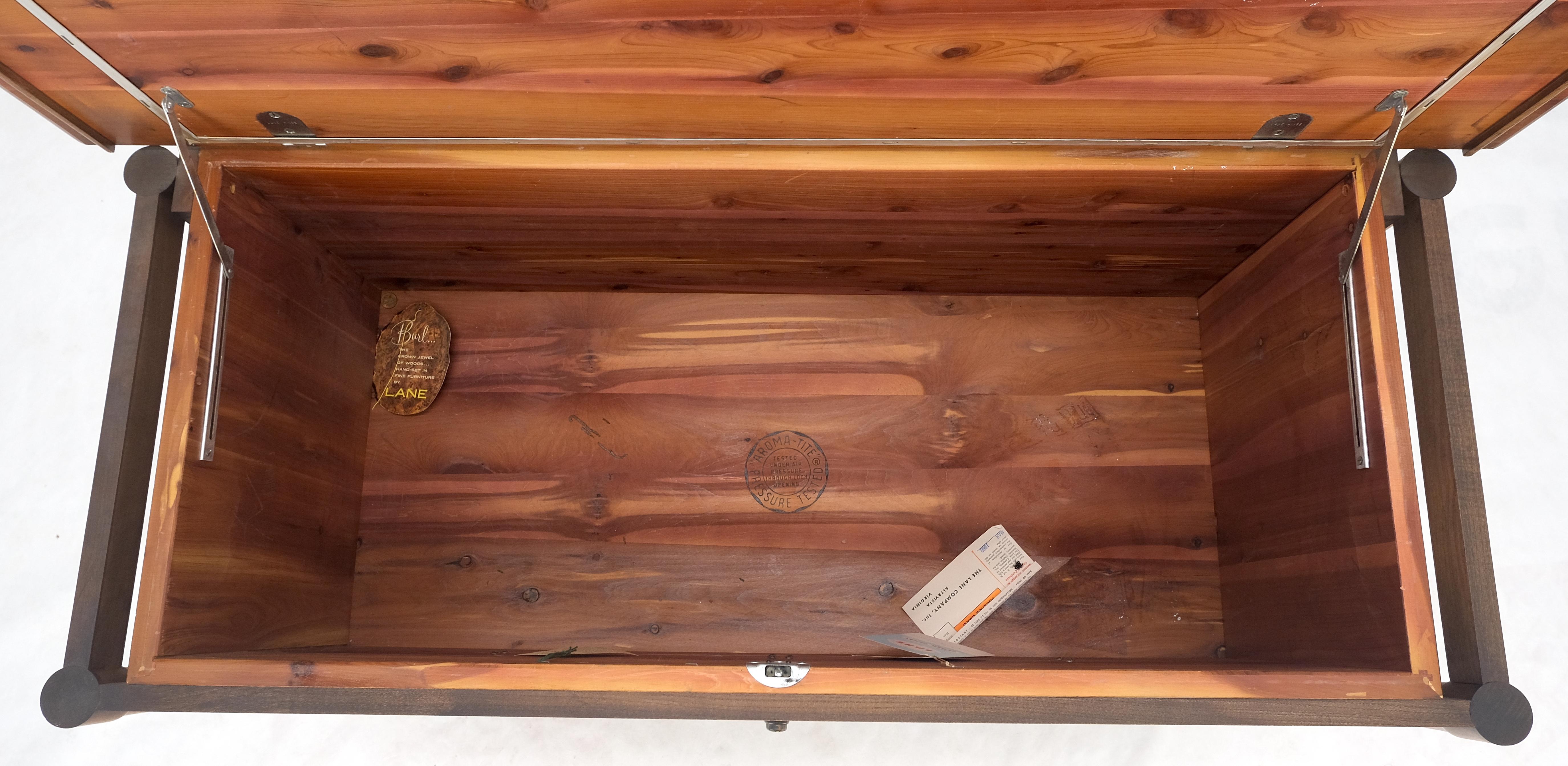 Lacquered Burl Wood Light Walnut Lift Top 