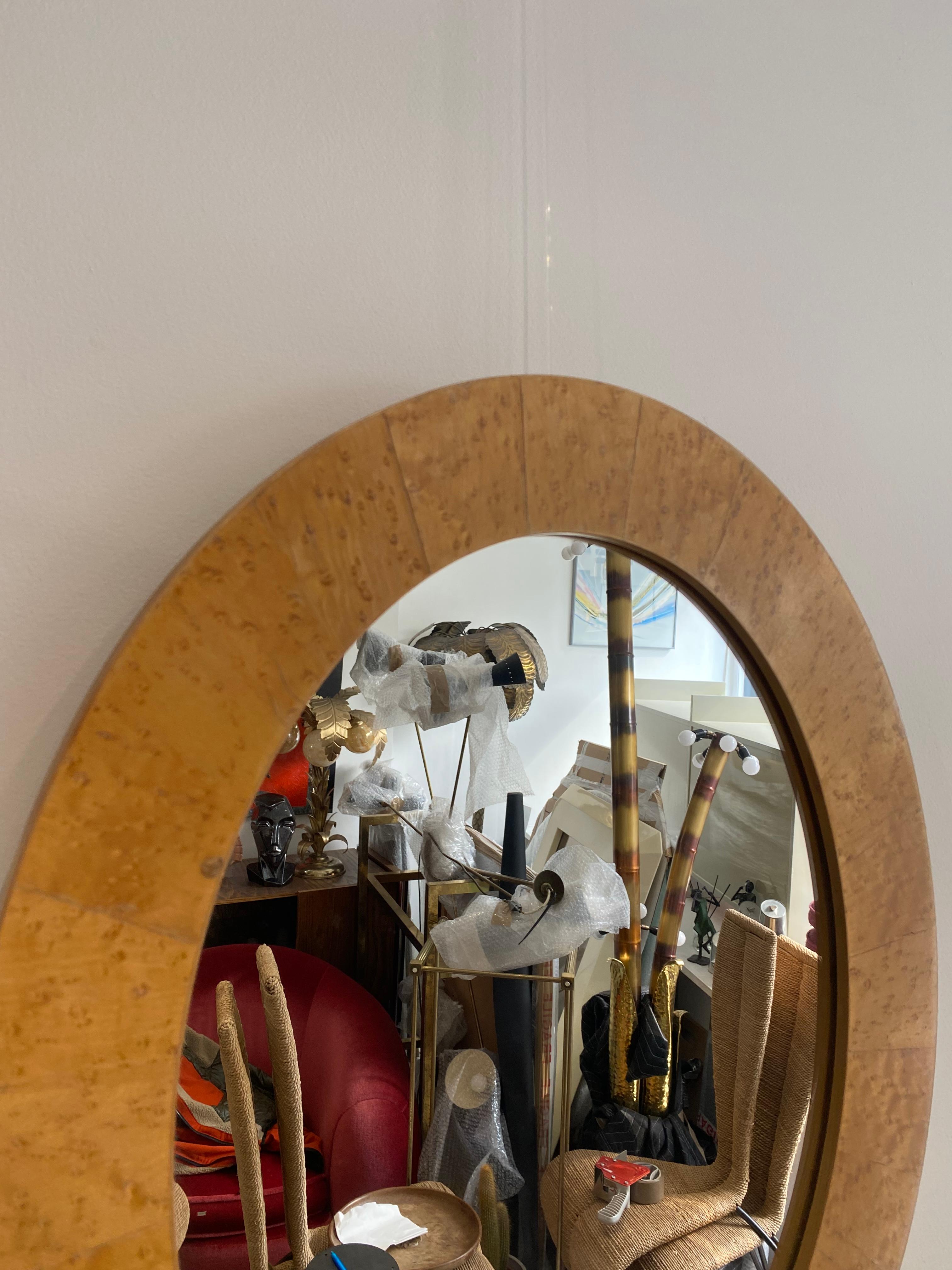 Art déco Miroir ovale Art Déco des années 1970, moderne du milieu du siècle, vintage n°1 en vente