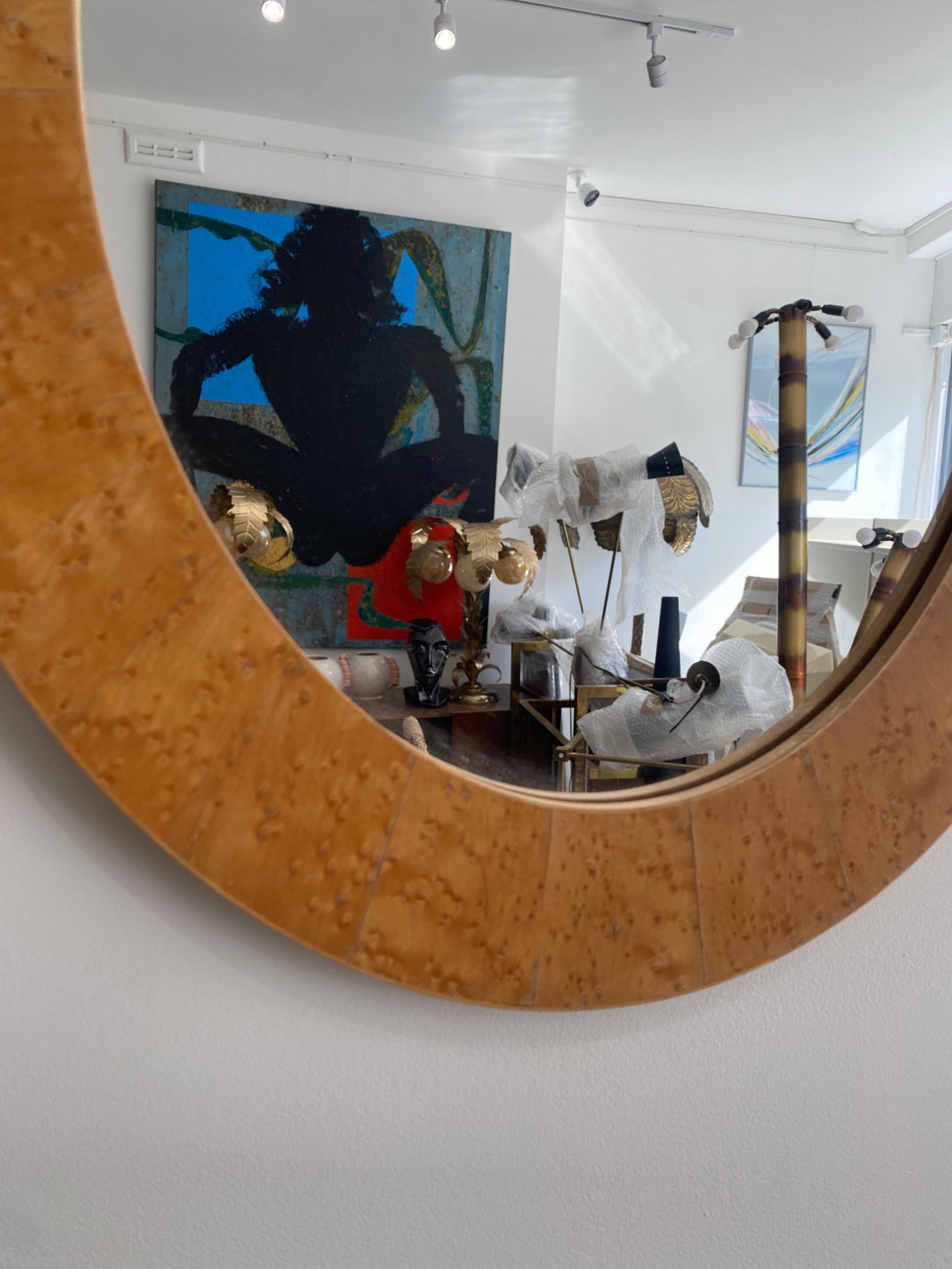 Fin du 20e siècle Miroir ovale Art Déco des années 1970, moderne du milieu du siècle, vintage n°1 en vente