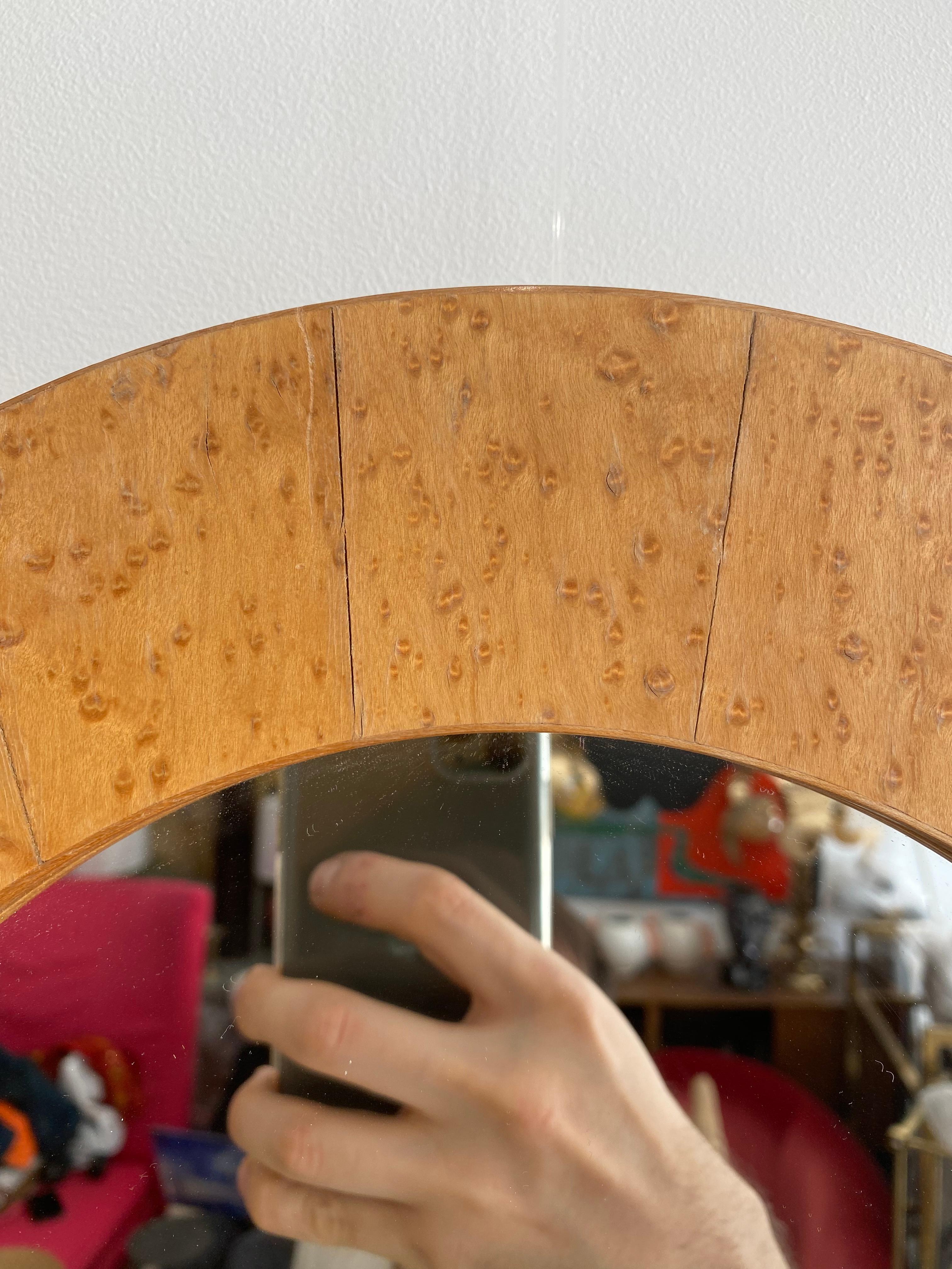 Miroir ovale Art Déco des années 1970, moderne du milieu du siècle, vintage n°1 en vente 1