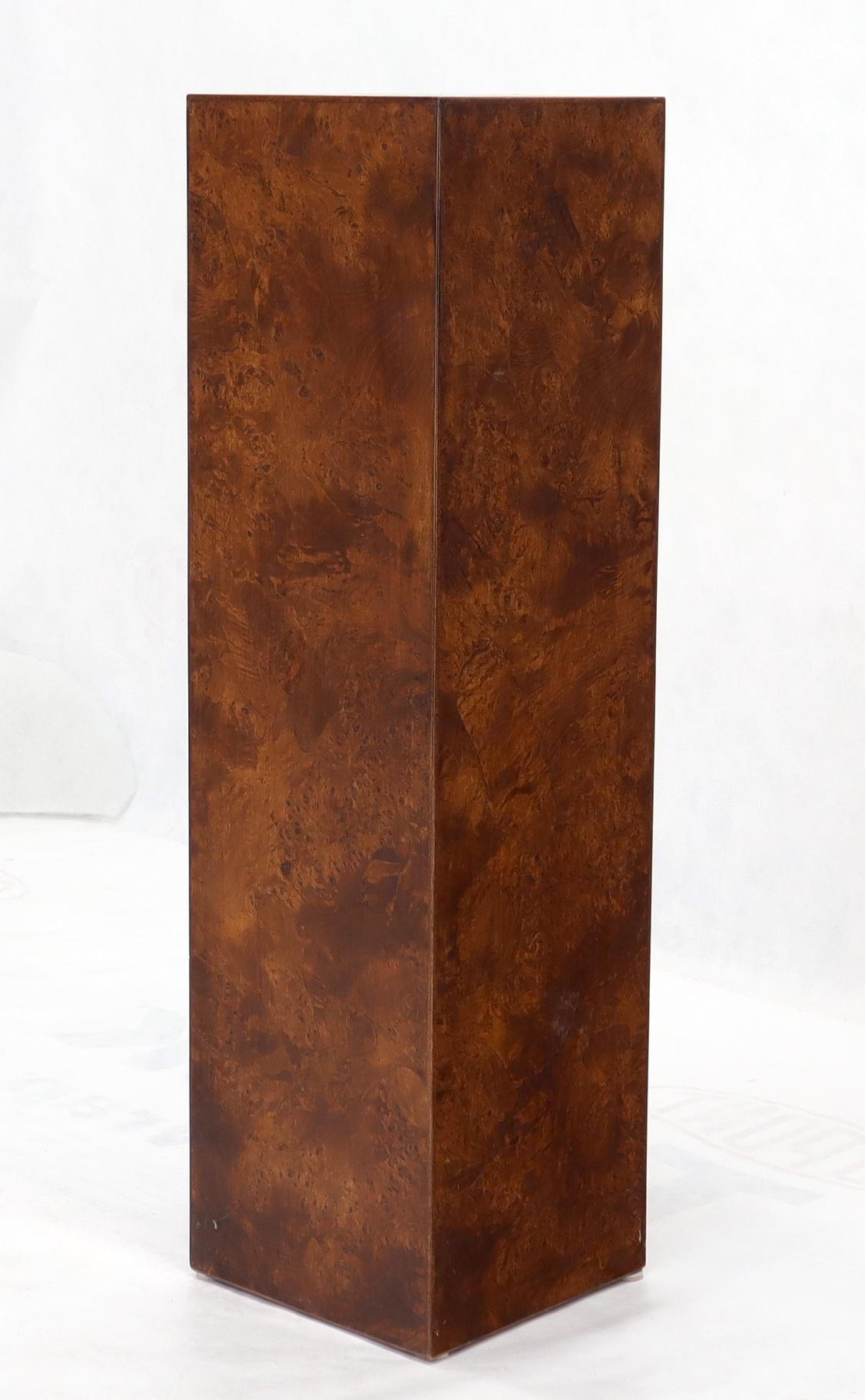 burl wood pedestal
