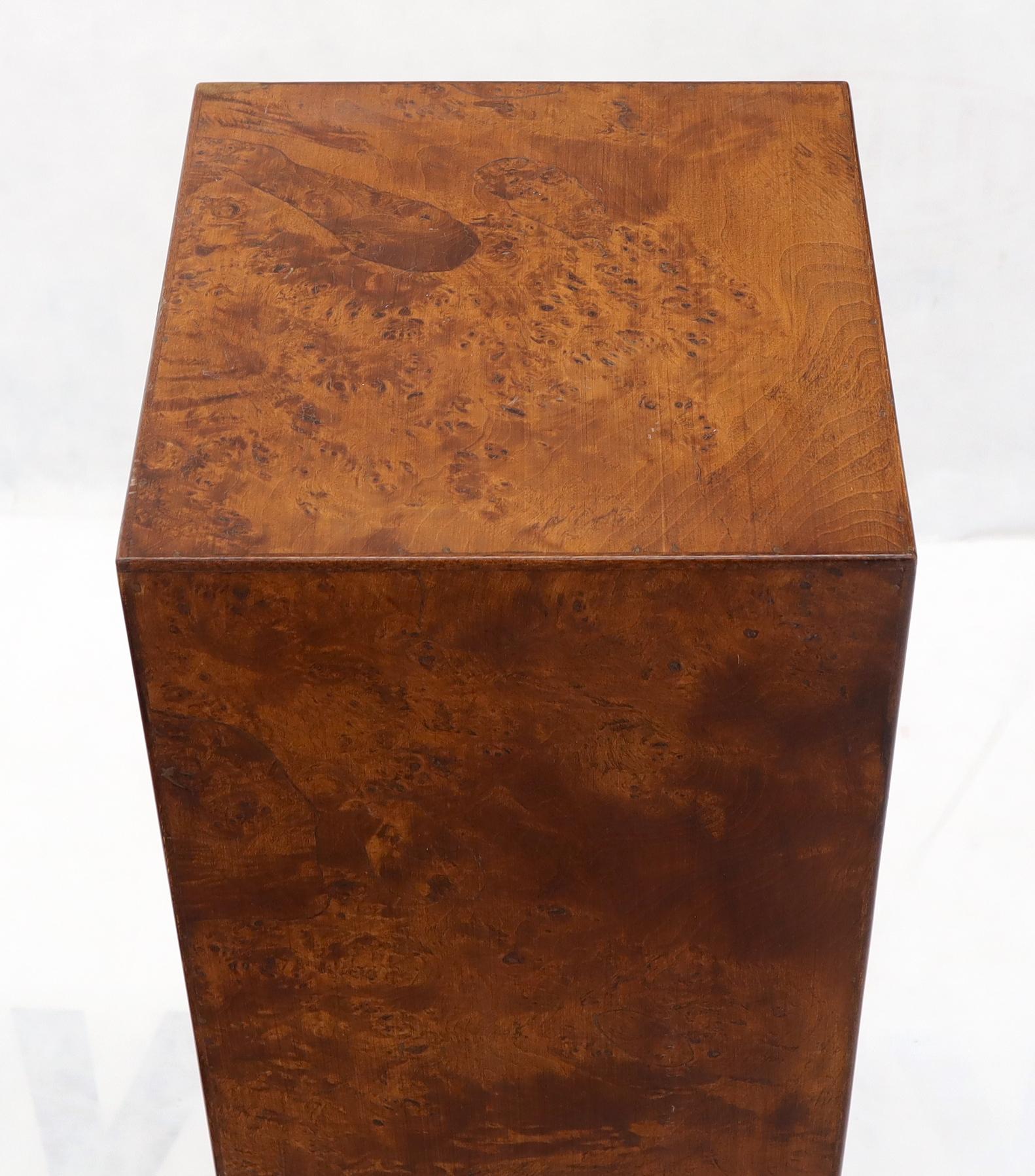 burled wood pedestal