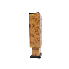 Burl Wood Pedestal / Cabinet, 1980s