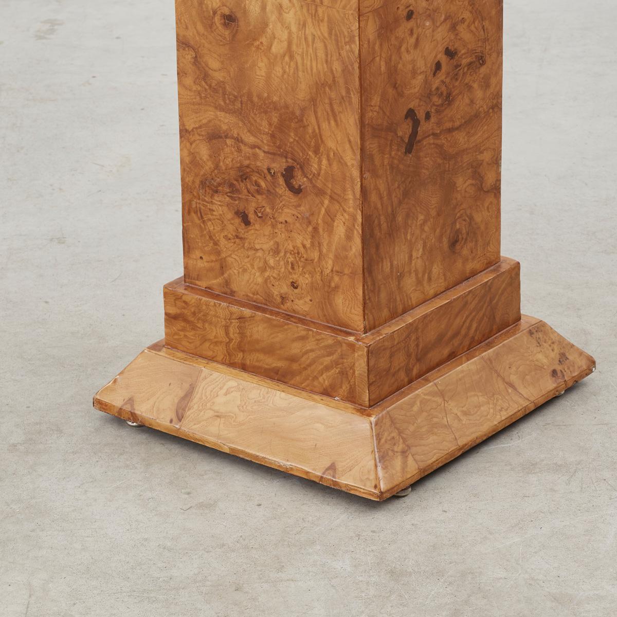 Burl Wood Pedestal Plinth In Fair Condition In London, GB