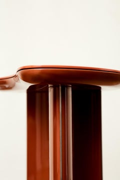 Pointe Laquer side table with metal trim by Tatjana von Stein, France