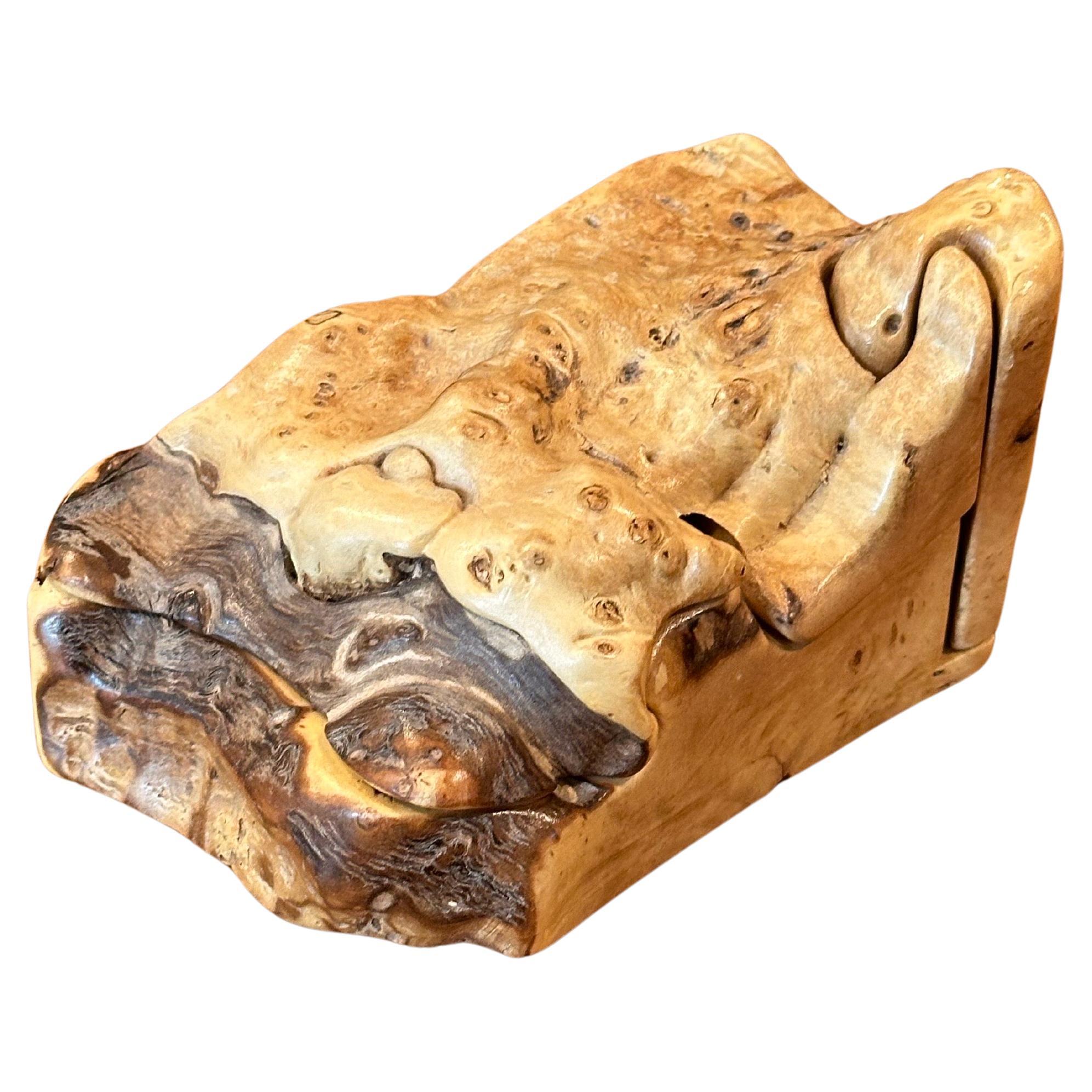 Burl Wood Puzzle Box by Don Wood