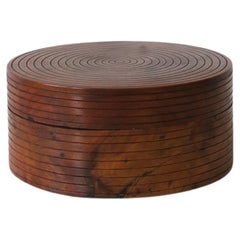 Burl Wood Round Box