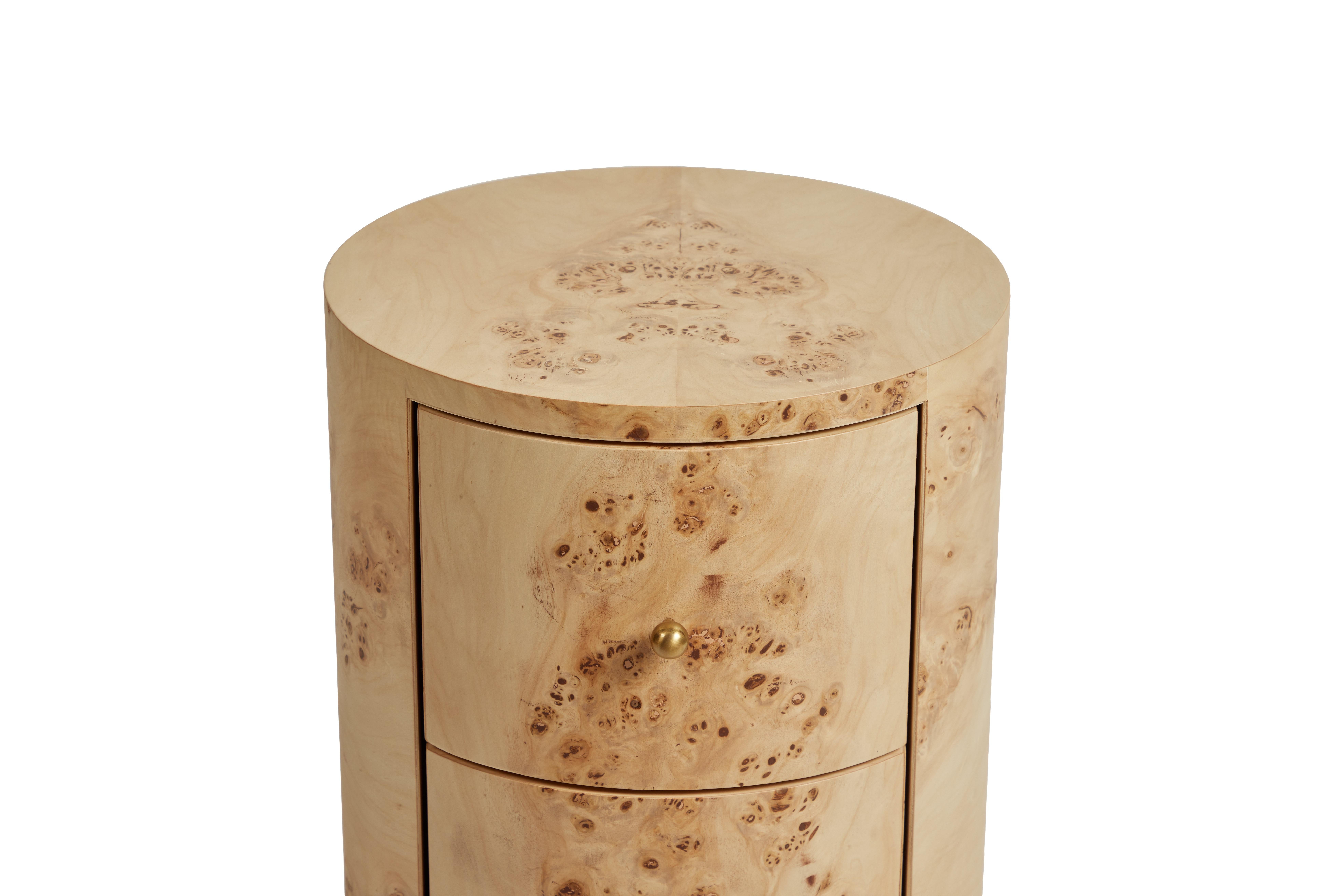 Burl Wood Side Table, by JDP Interiors For Sale 1