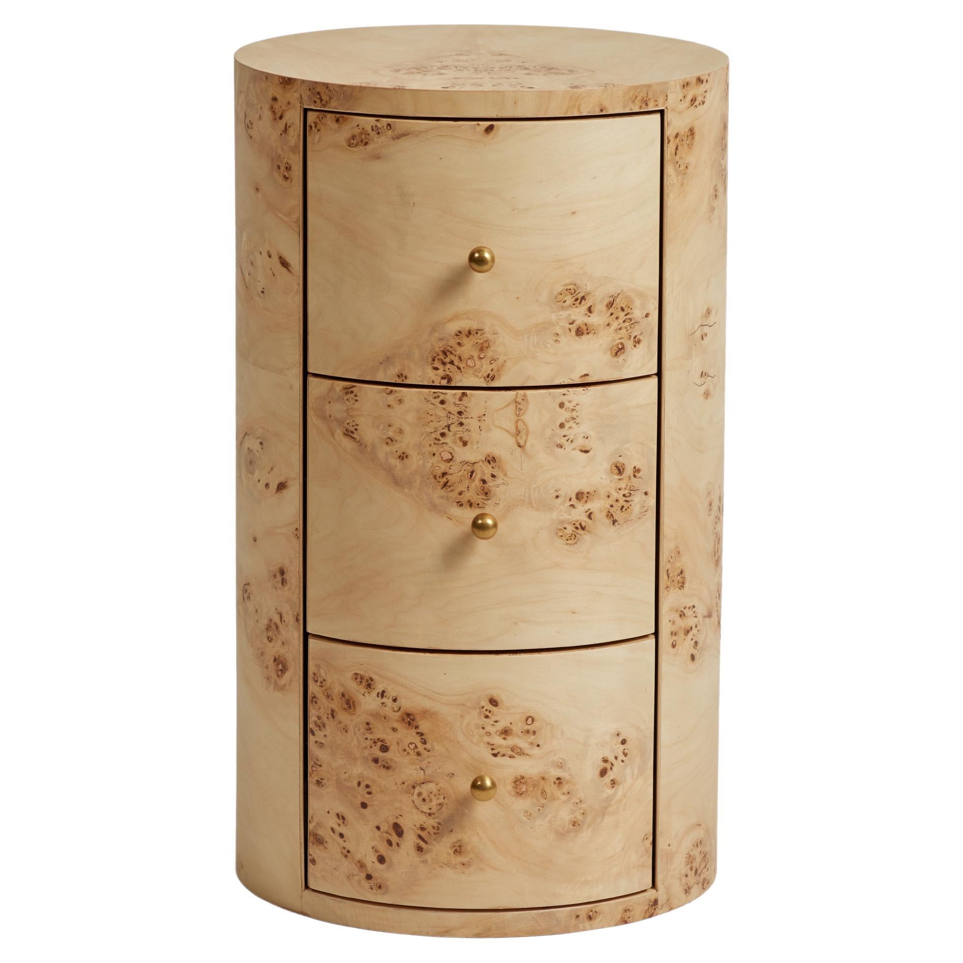Burl Wood Side Table, by JDP Interiors For Sale