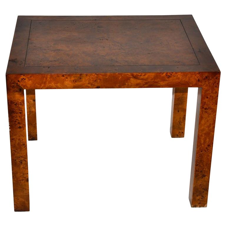 Burl Wood Side Table For Sale at 1stDibs