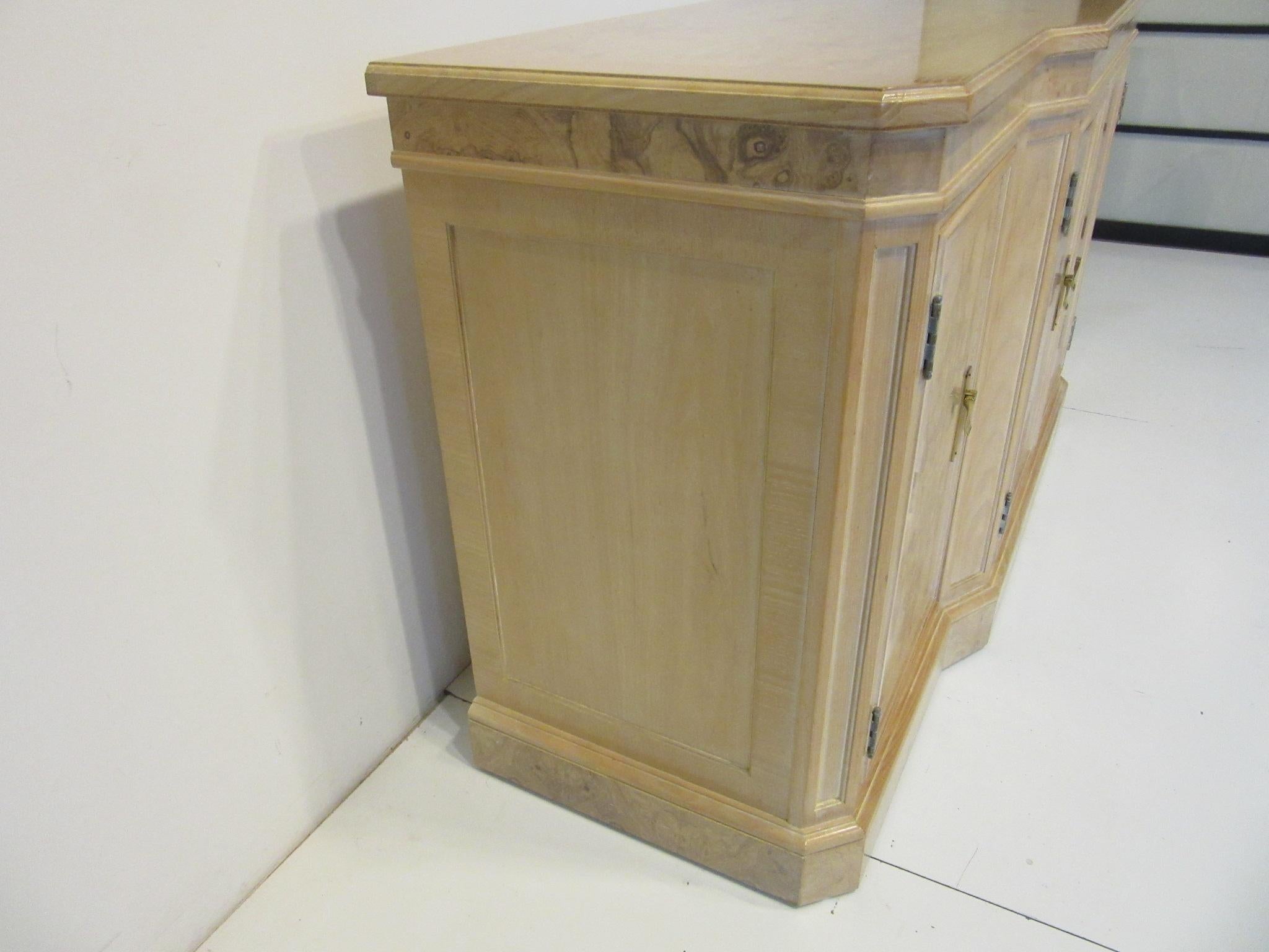 Burl Wood Sideboard / Cabinet by Heritage from the Corinthian Collection 3