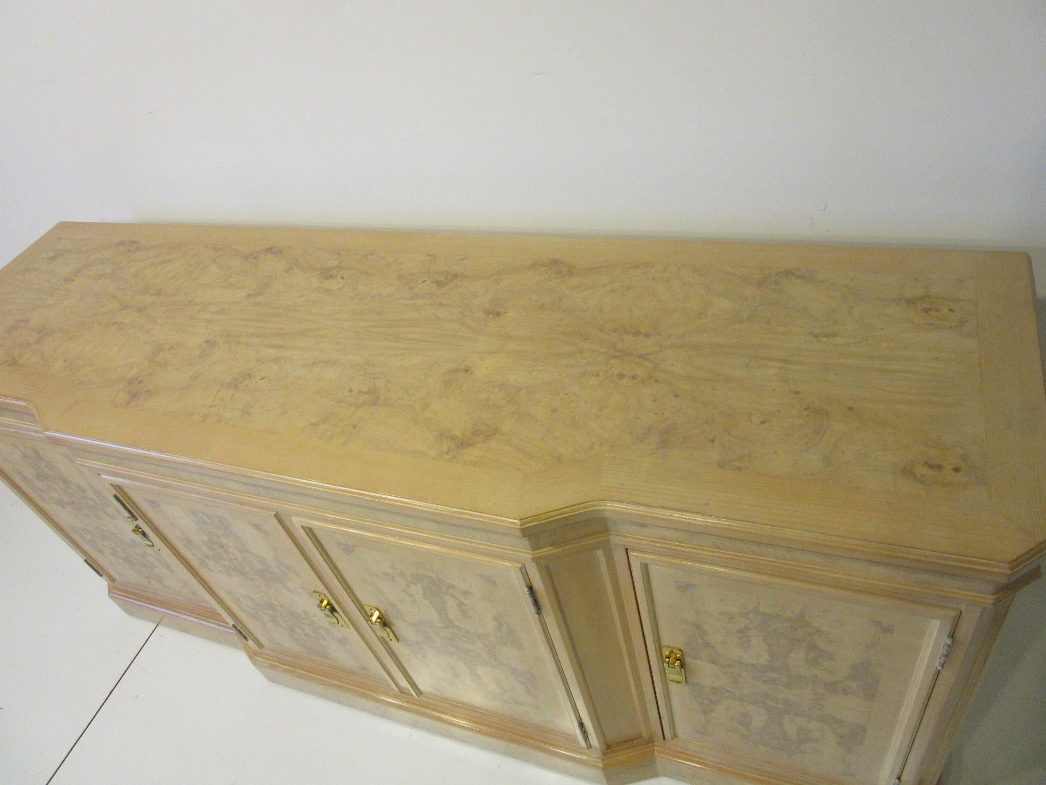 Burl Wood Sideboard / Cabinet by Heritage from the Corinthian Collection 4