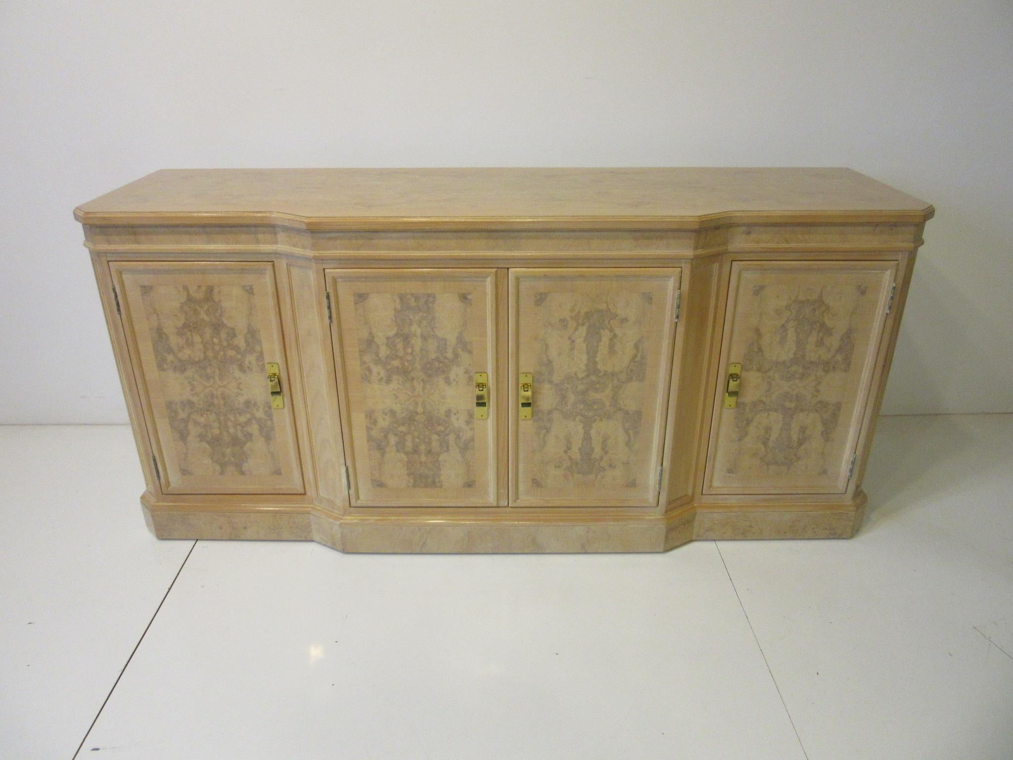 Burl Wood Sideboard / Cabinet by Heritage from the Corinthian Collection 7