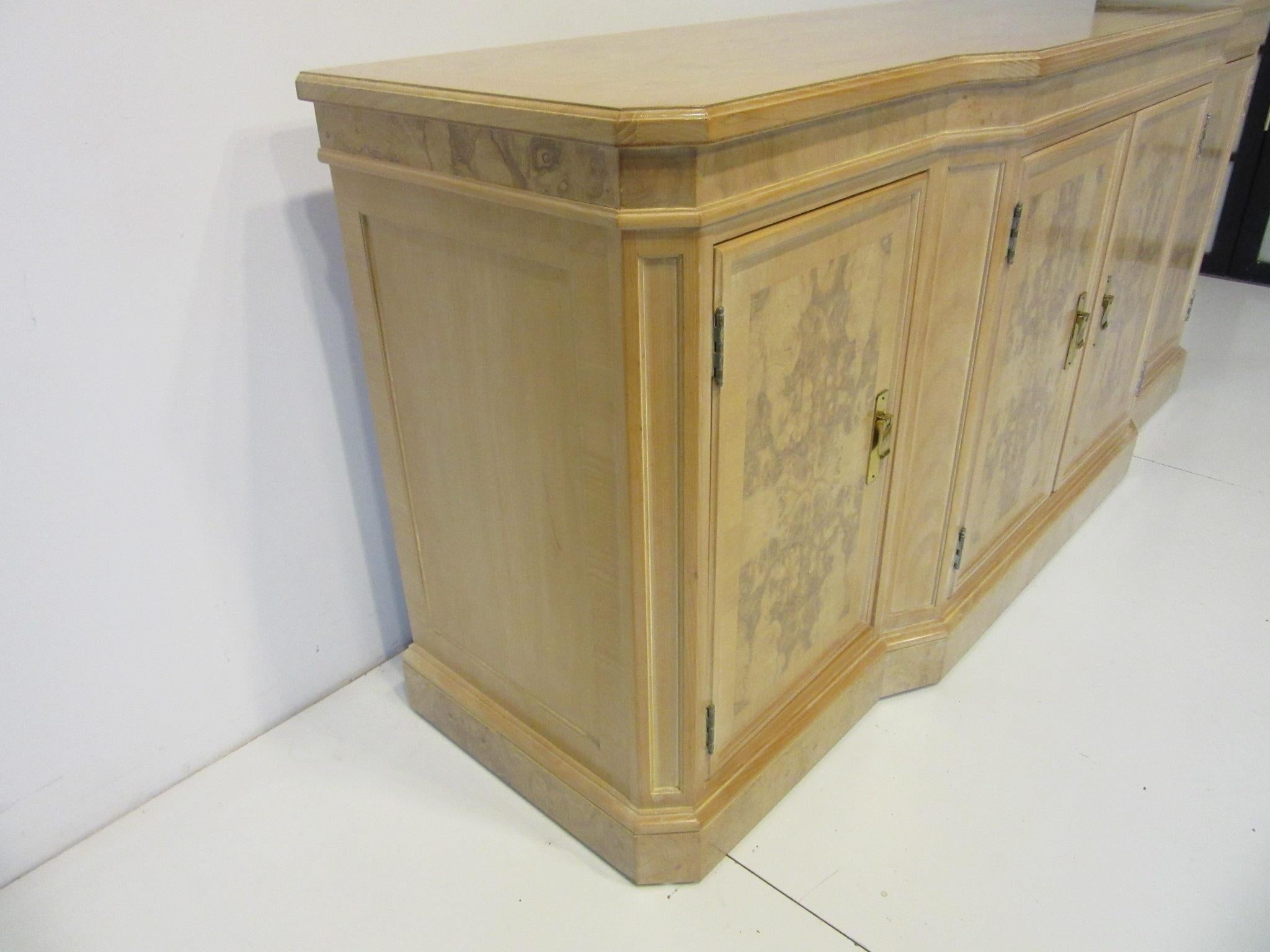 Burl Wood Sideboard / Cabinet by Heritage from the Corinthian Collection 1