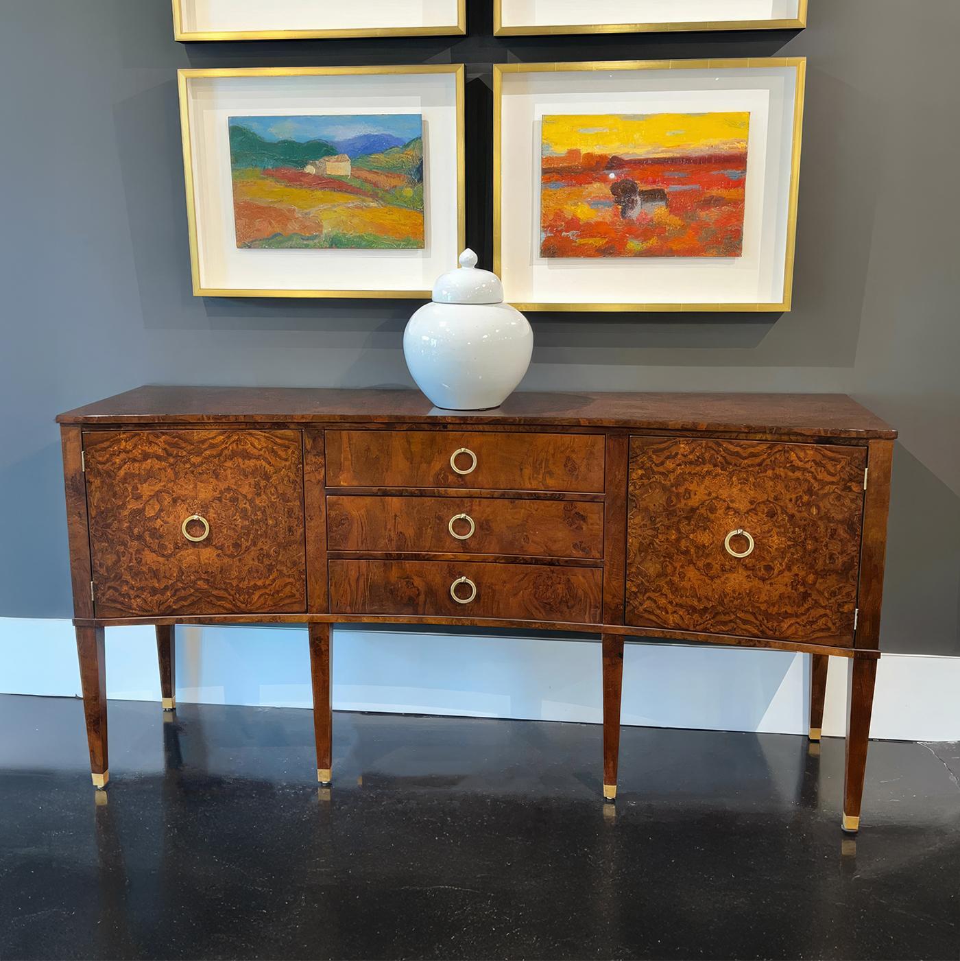 Mid-Century moderno Credenza in legno di radica in vendita