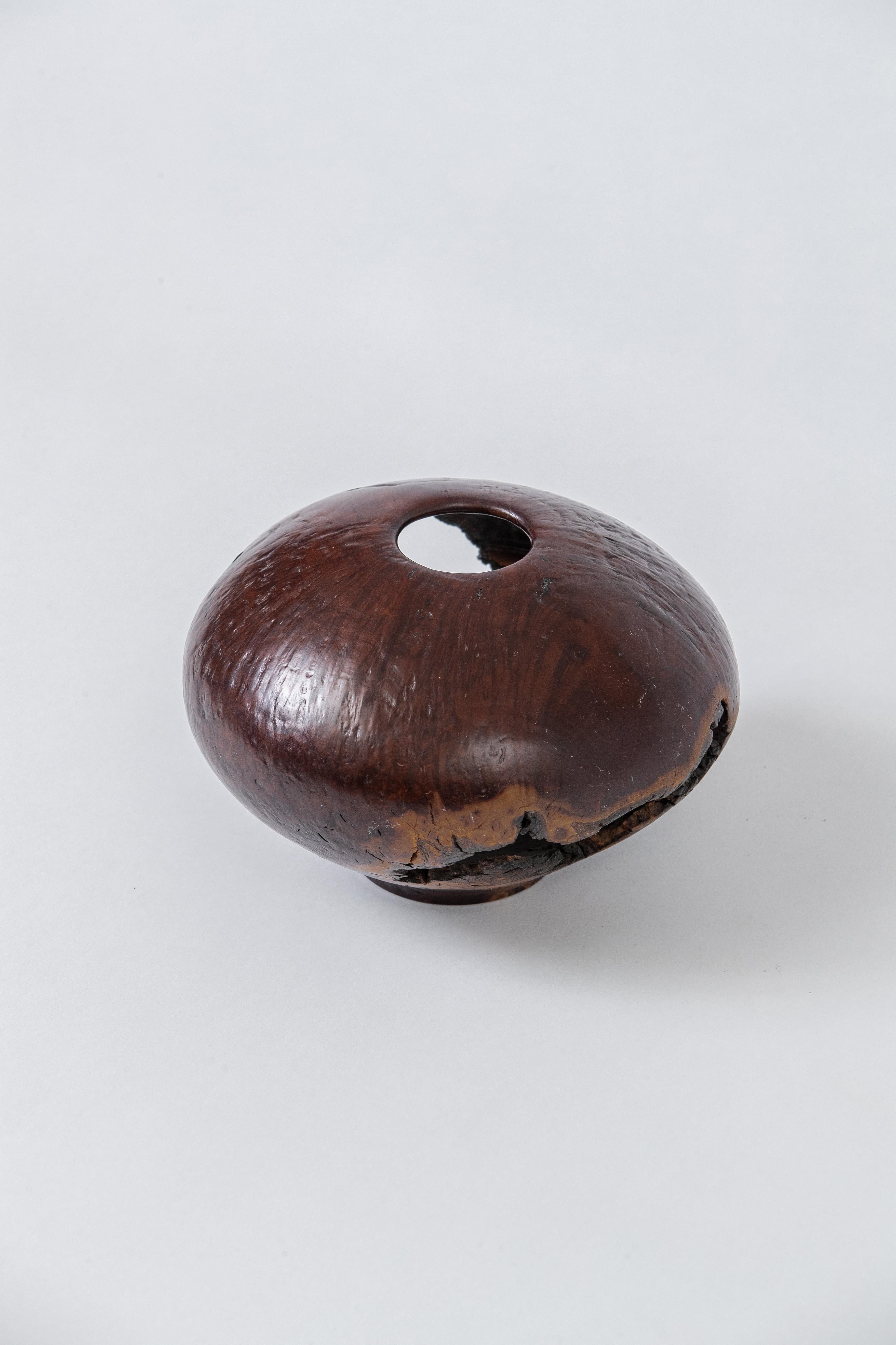 North American Burl Wood Vase, USA, 1997