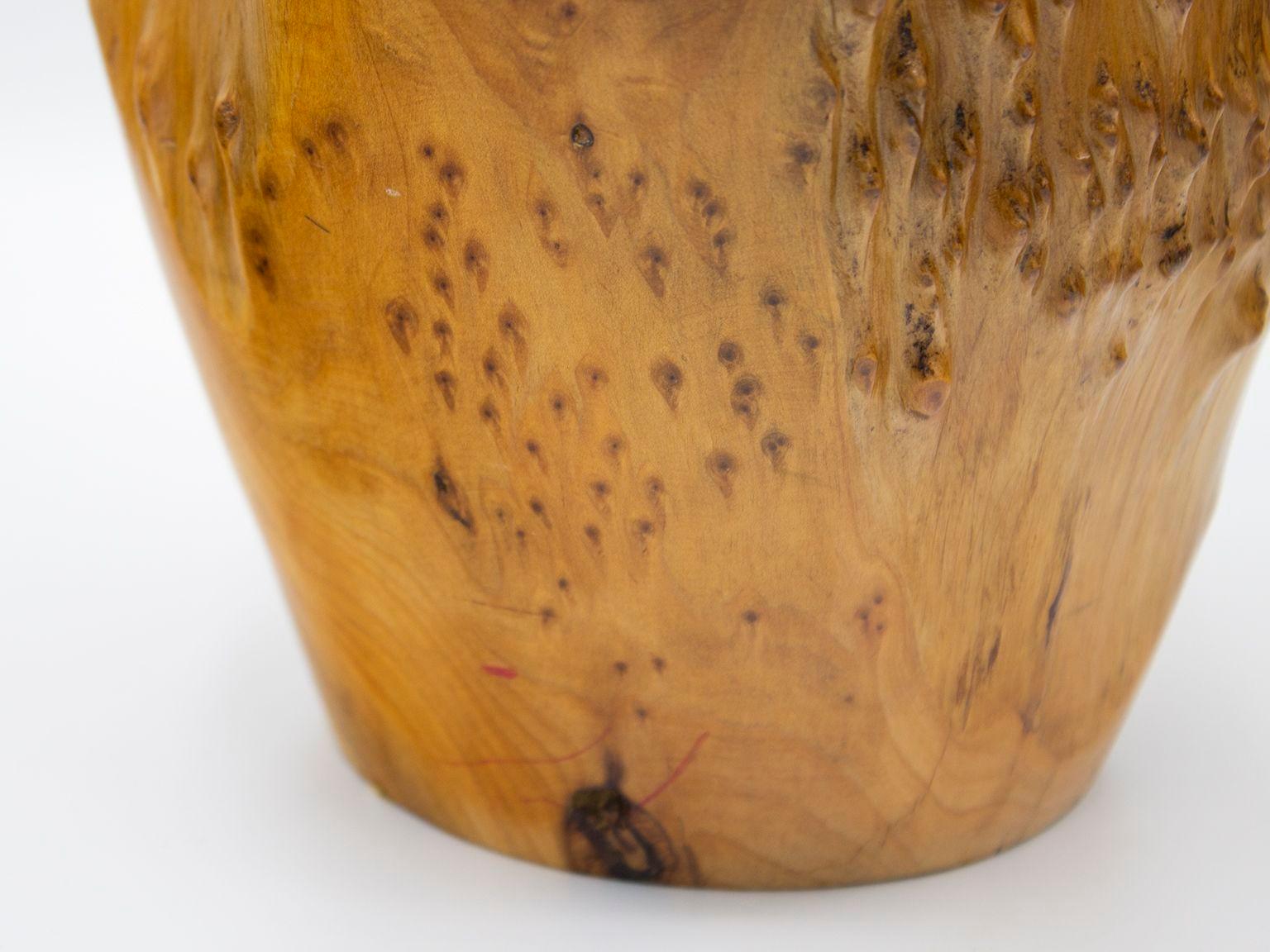 Burl Wood Vessel or Vase in Chinese Fir For Sale 5