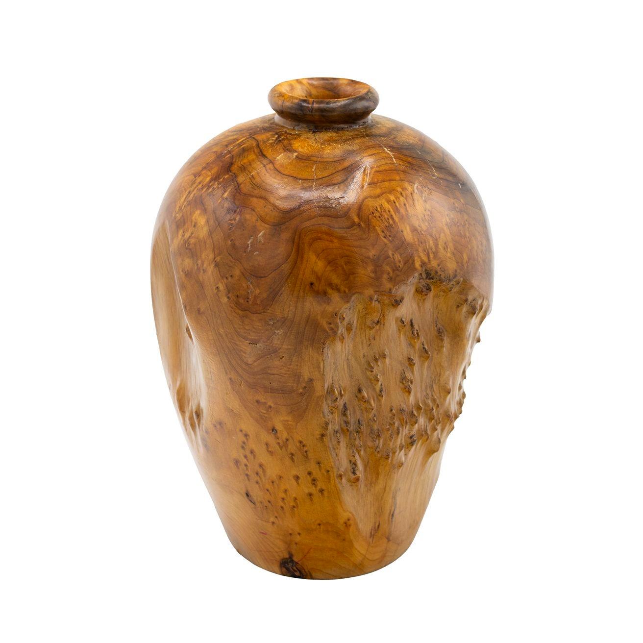 Burl Wood Vessel or Vase in Chinese Fir For Sale 2