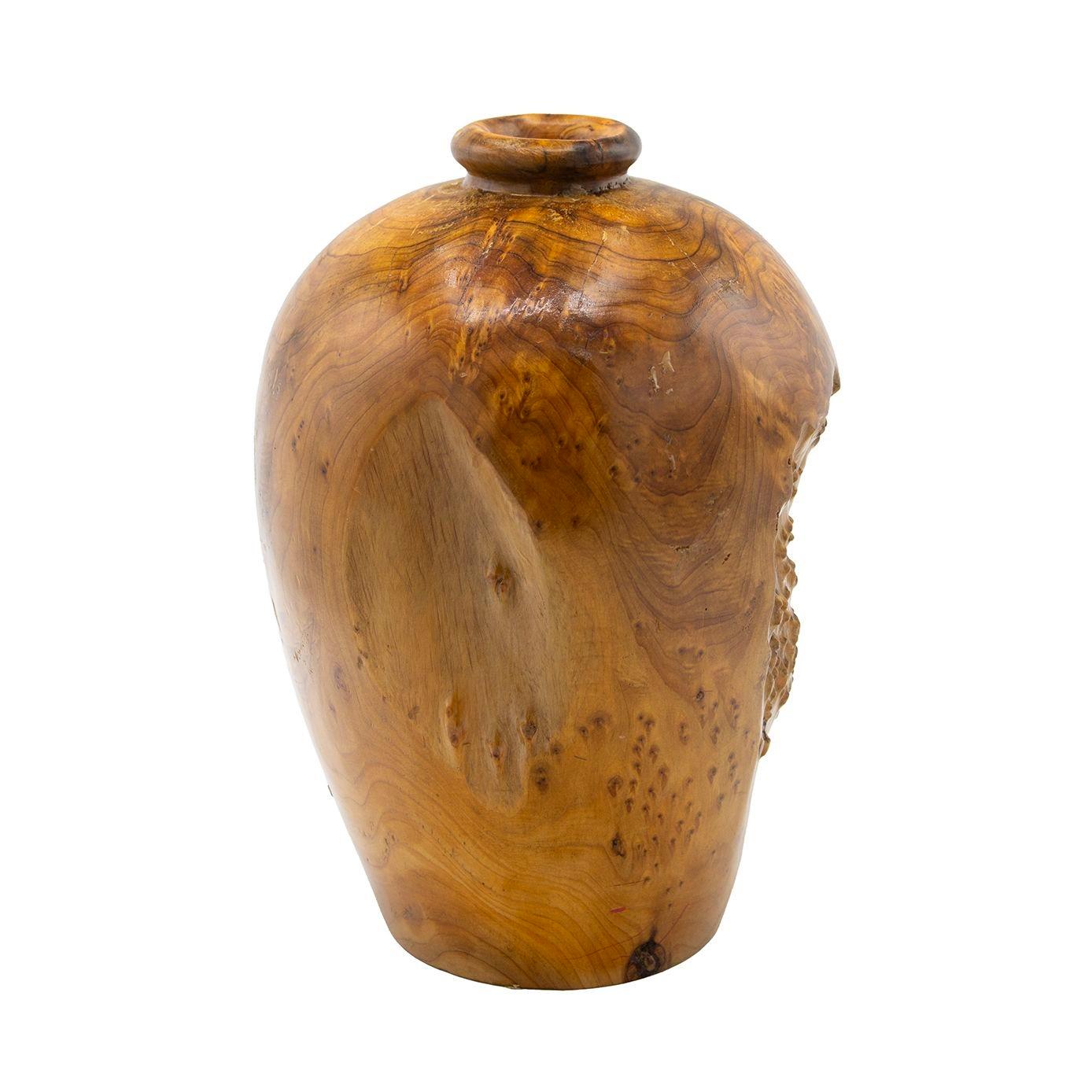 Burl Wood Vessel or Vase in Chinese Fir For Sale 3