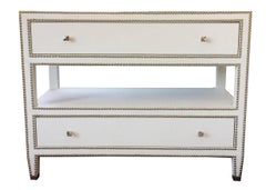 Table de nuit / commode en toile de jute