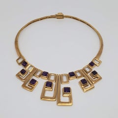 Burle Marx 18 Karat Gold Amethyst Necklace