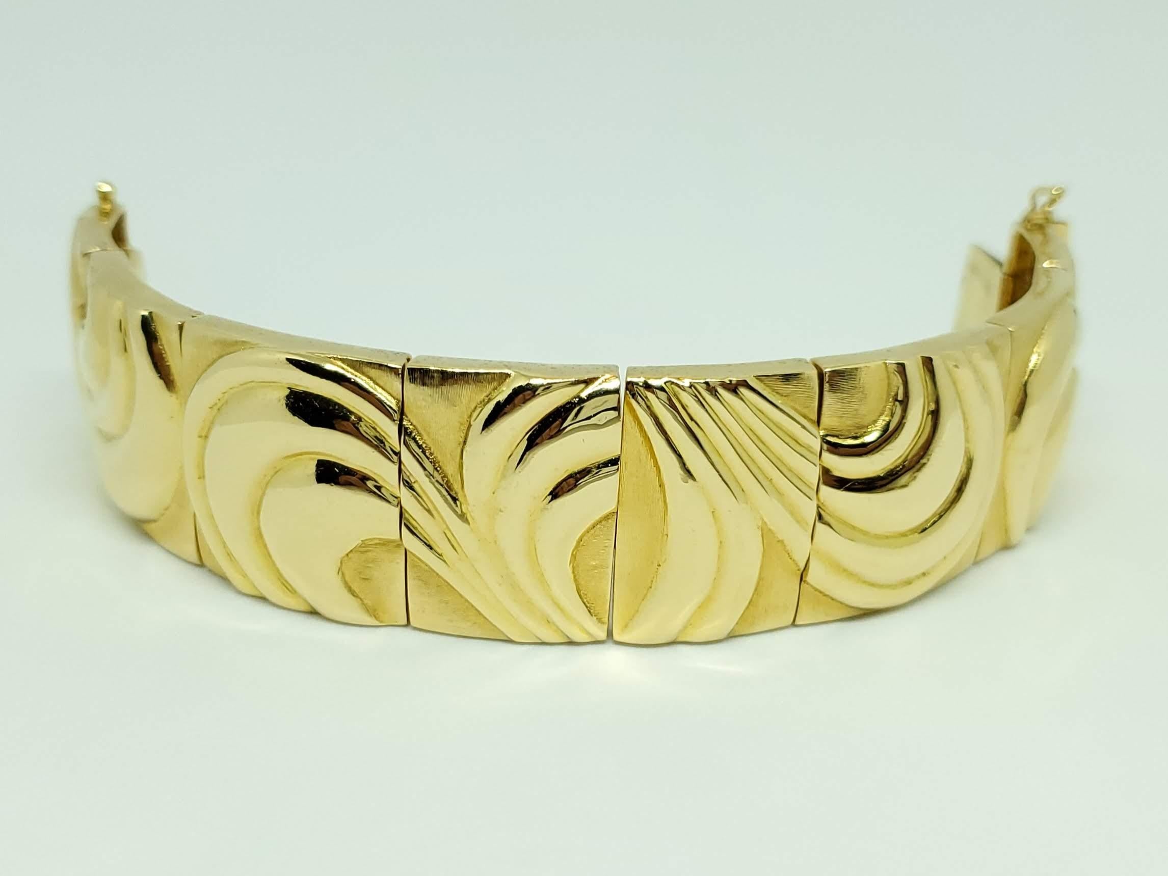 Women's Burle Marx 18 Karat Gold Bracelet For Sale