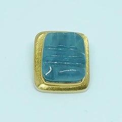 Burle Marx 18 Karat Gold Free Form 'Forma Livre' Aquamarine Earrings