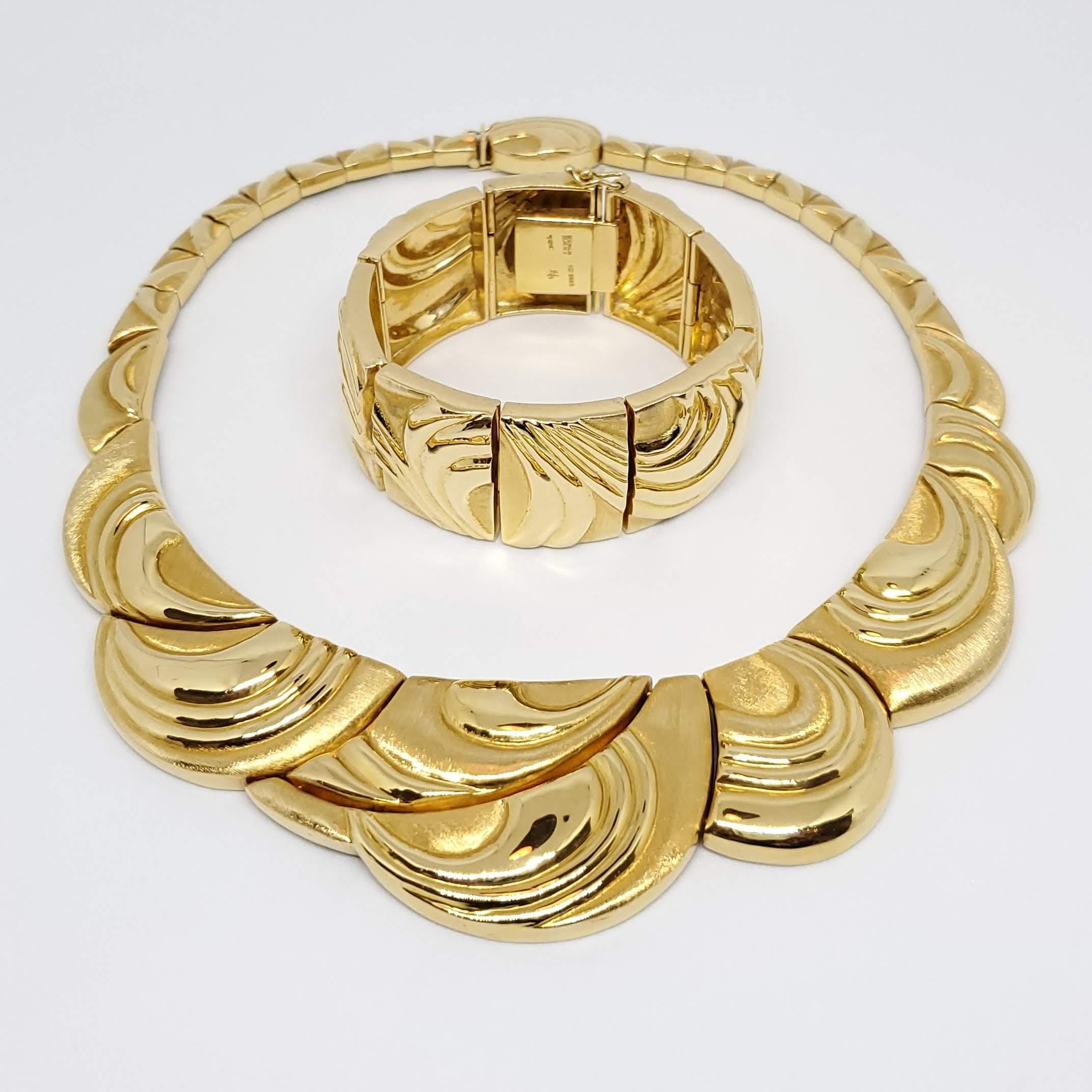 Modernist Burle Marx 18 Karat Gold Necklace For Sale