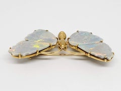 Burle Marx 18 Karat Gold Opal Butterfly Brooch
