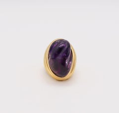 Burle Marx 1960 Brazil Forma Livre Cocktail Ring in 18kt Gold 39 Cts Amethyst