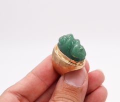 BURLE MARX 1960 Brasilien Forma Livre Ring in 18Kt Gelbgold mit Amazonit