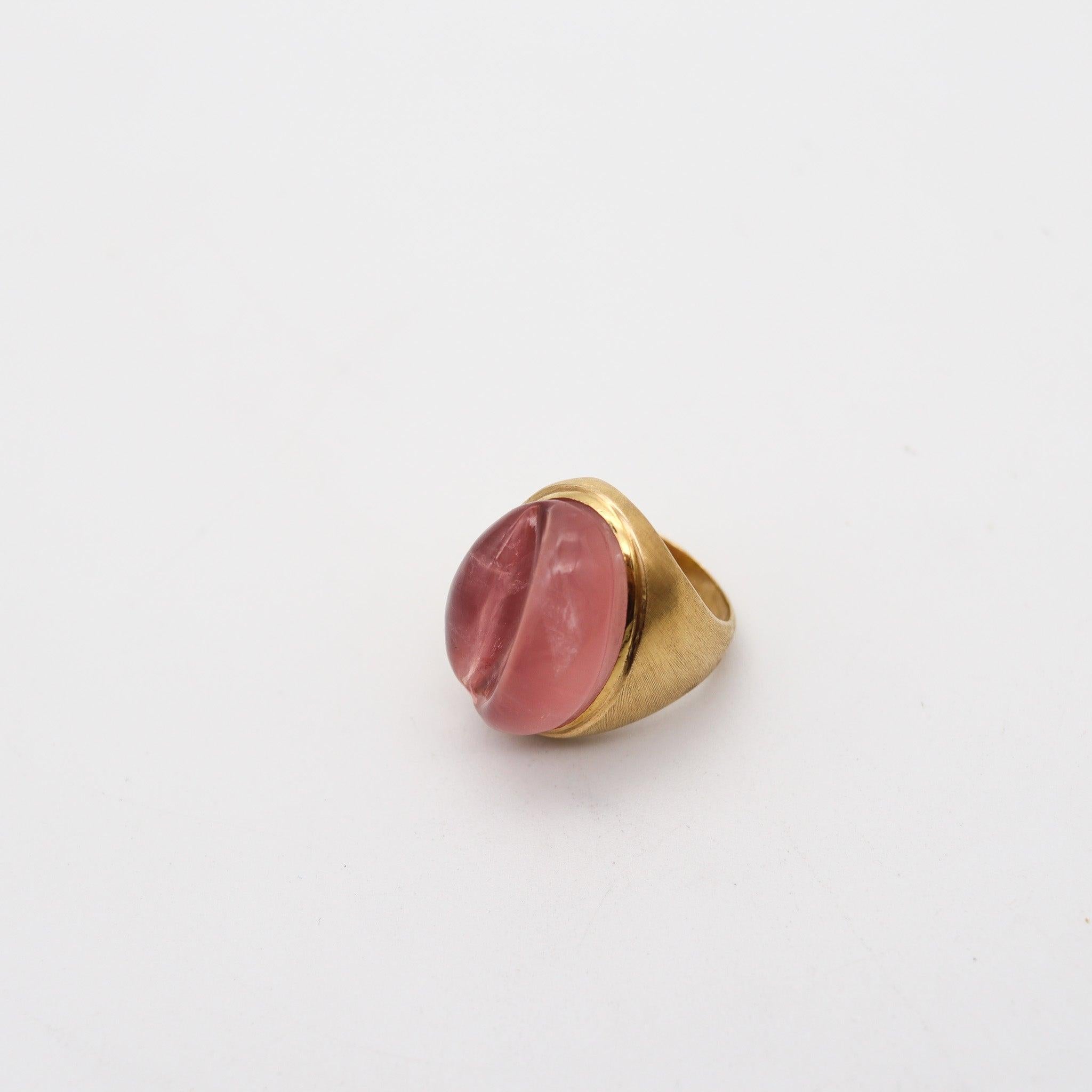 BURLE MARX 1970 Forma Livre Cocktail Ring In 18Kt Gold With Pink Tourmaline 1
