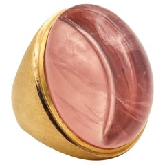 BURLE MARX 1970 Forma Livre Cocktail Ring In 18Kt Gold With Pink Tourmaline