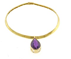 Burle Marx Amethyst Gold Necklace